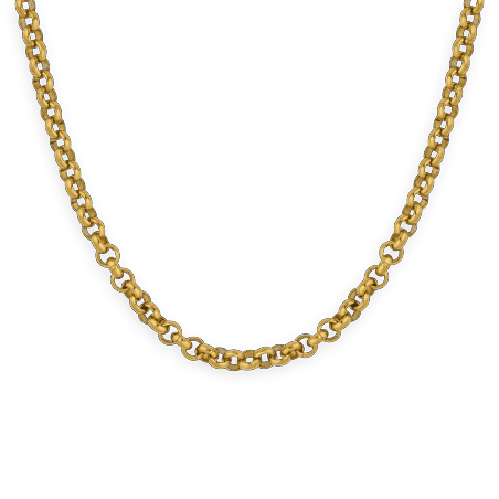 Collier acier jaune maille jaseron