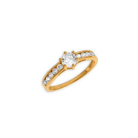 Bague Zirconium 5mm Or750