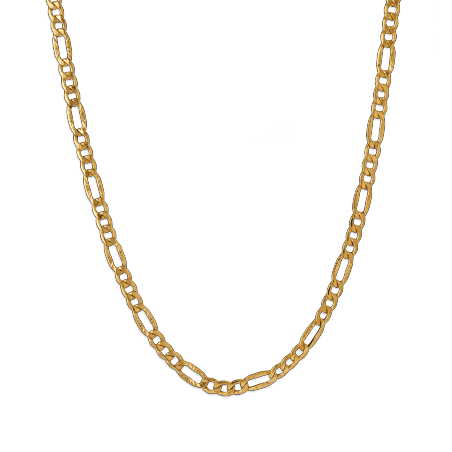 Collier chaîne or maille alternée diamantée creux