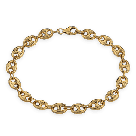 Bracelet Or375 Maille Grain De Café